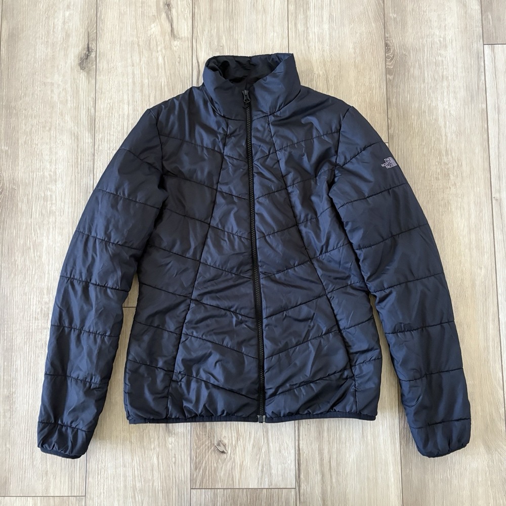 The North Face Women's Black Lightweight Full Zip Puffer Jacket Small‎ S